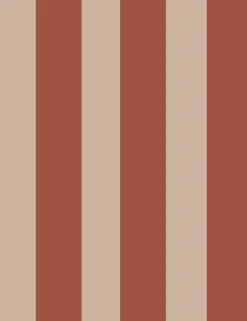 Lé de papier peint rose terracotta et beige poudré Auguste 12 - Mues Design
