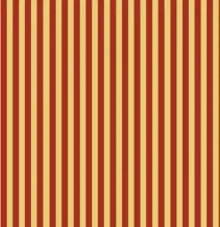Lé de papier peint rouge cardinal et jaune clair Ernest 26 - Mues Design