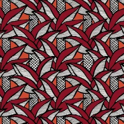 Lé de papier peint rouge Robinson - MUES Design