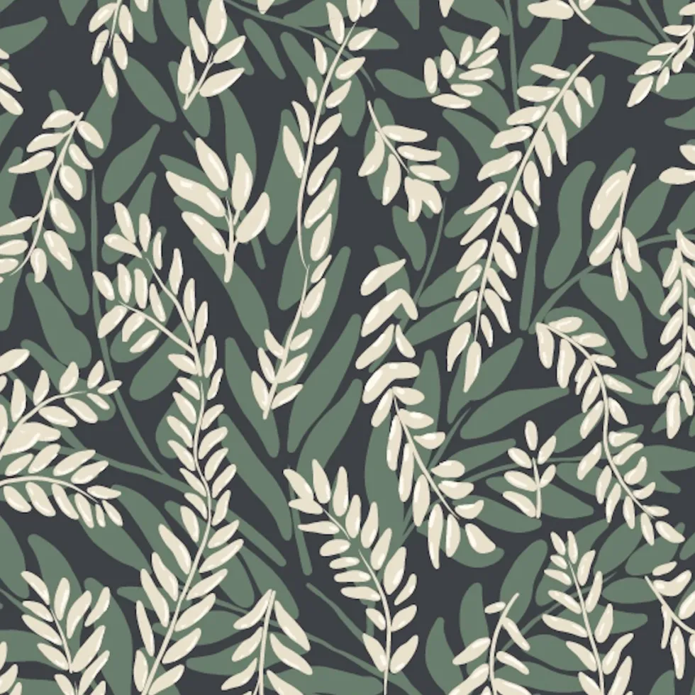 Lé de papier peint vert Jamini 2 - MUES Design