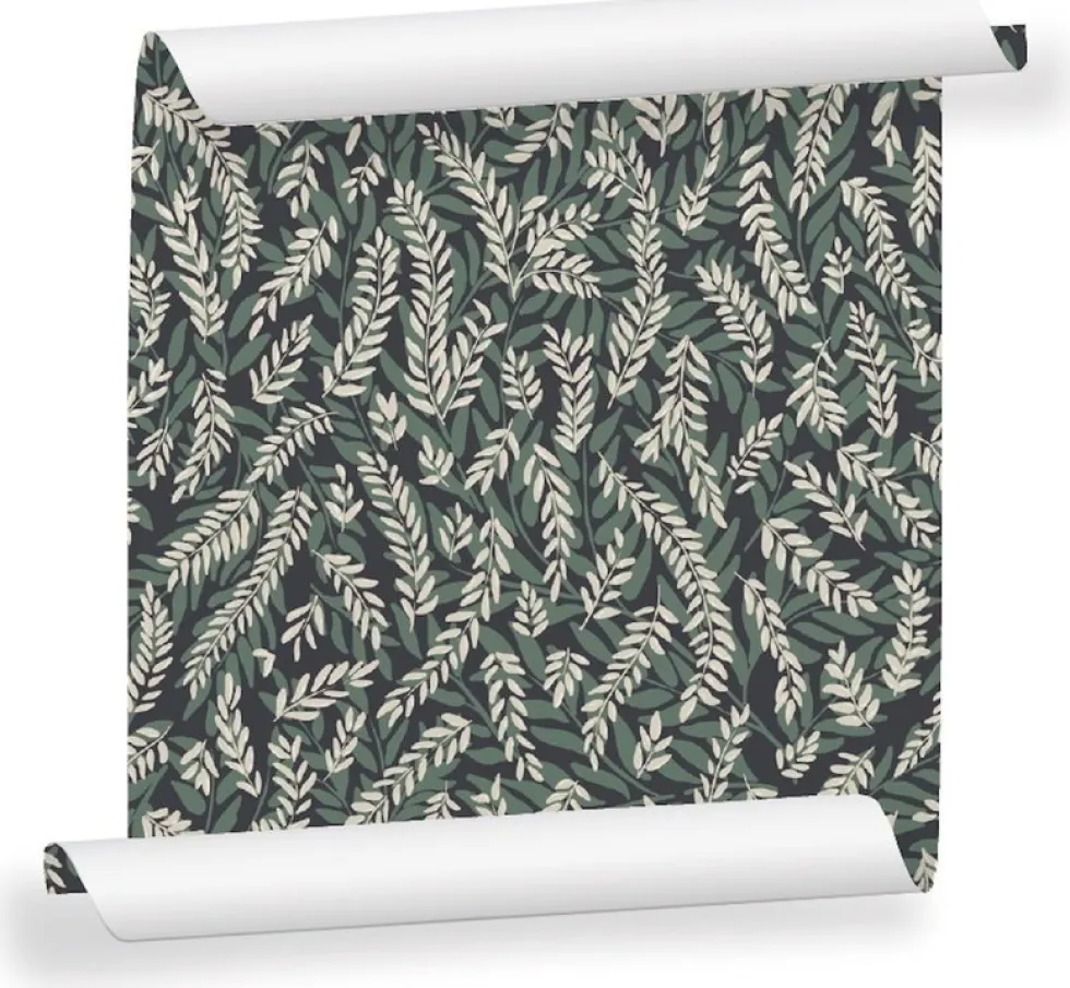 Lé de papier peint vert Jamini 2 - MUES Design