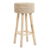 Le tabouret de bar en raphia - Bazar Bizar