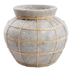 Le Vase Ventre - Béton Naturel - M - Bazar Bizar