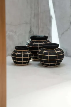 Le Vase Ventre - Noir Naturel - L - Bazar Bizar