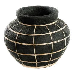 Le Vase Ventre - Noir Naturel - M - Bazar Bizar