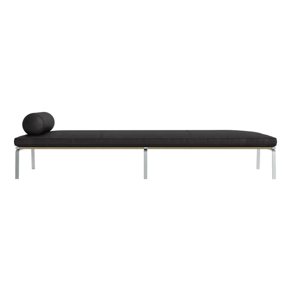 Lit de jour en acier et cuir anthracite Man - NORR11