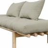 Lit de jour en bois clair et matelas lin Pace - Karup Design
