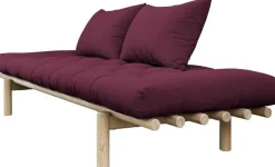Lit de jour en bois naturel et coton violet Pace - Karup Design