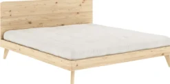 Lit en pin clair laqué 180 x 200 cm Retreat - Karup Design