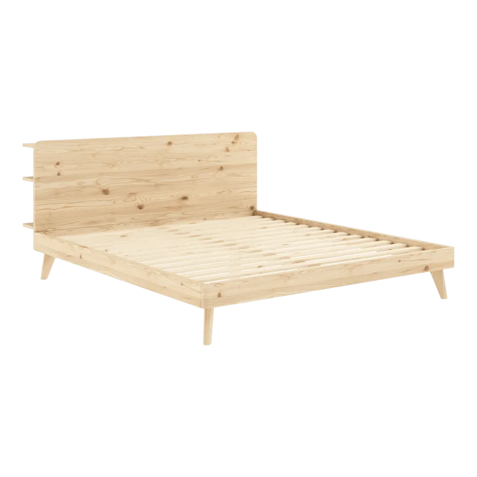 Lit en pin clair laqué 180 x 200 cm Retreat - Karup Design