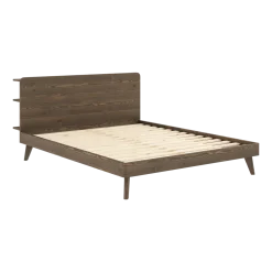 Lit en pin foncé laqué 160 x 200 cm Retreat - Karup Design