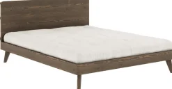 Lit en pin foncé laqué 160 x 200 cm Retreat - Karup Design