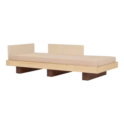 Lit junior en bois massif d'hévéa et frêne naturel 160x70cm Heju x Nobodinoz - Nobodinoz