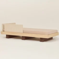 Lit junior en bois massif d'hévéa et frêne naturel 160x70cm Heju x Nobodinoz - Nobodinoz
