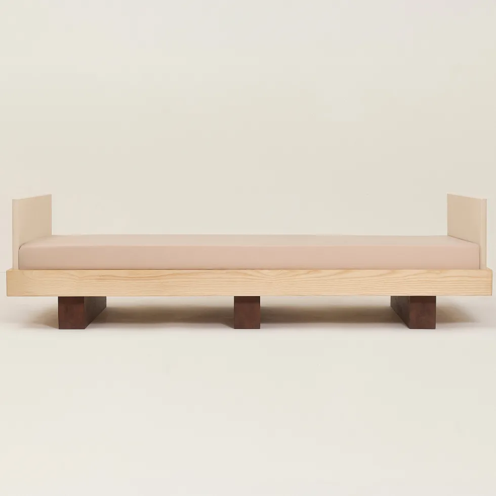 Lit junior en bois massif d'hévéa et frêne naturel 160x70cm Heju x Nobodinoz - Nobodinoz
