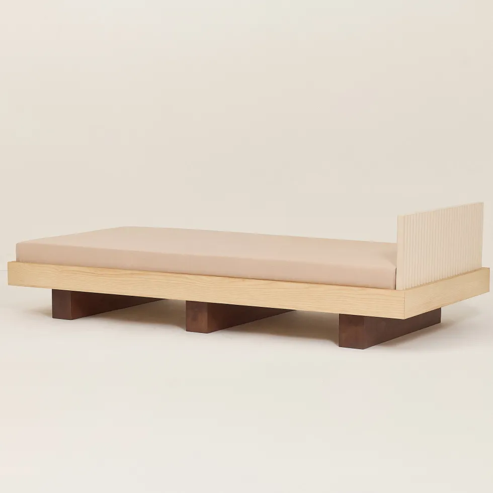 Lit junior en bois massif d'hévéa et frêne naturel 160x70cm Heju x Nobodinoz - Nobodinoz