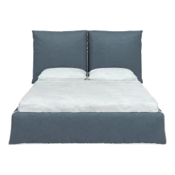 Lit rembourré et déhoussable en tissu bleu 160 x 200 cm Beds double - Gervasoni