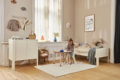 Lit simple pour enfant en bois contreplaqué crème 70x150cm Nova - Flexa