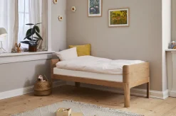 Lit simple pour enfant en bois de chêne 70x150cm Nova - Flexa