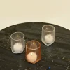 Lot de 2 bougeoirs en verre transparent Tela Votive - HAY