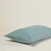 Lot De 2 Taies D'oreiller Anouk Vert De Gris Et Noir - Madura