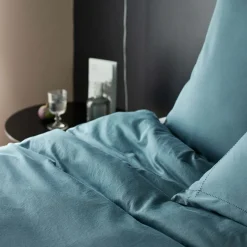 Lot De 2 Taies D'oreiller Anouk Vert De Gris Et Noir - Madura