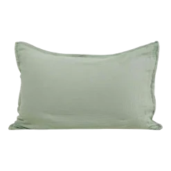 Lot De 2 Taies D'oreiller Lou Vert Sauge - Madura