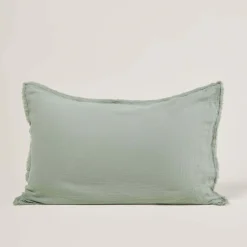 Lot De 2 Taies D'oreiller Lou Vert Sauge - Madura