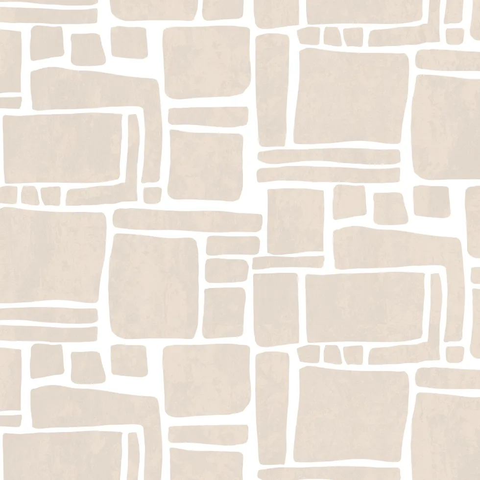 2 lés de papier peint intissé beige 96x270cm Dédales - Edito