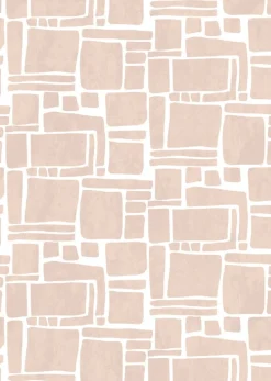 2 lés de papier peint intissé beige 96x270cm Dédales - Edito