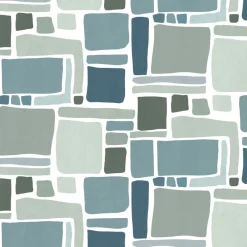 4 lés de papier peint intissé bleu 192x270cm Dédales - Edito