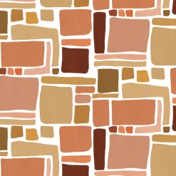 4 lés de papier peint intissé terracotta 192x270cm Dédales - Edito