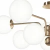 Lustre avec 10 sphères en métal doré Erich - Maytoni