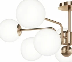 Lustre avec 10 sphères en métal doré Erich - Maytoni