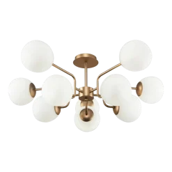 Lustre avec 10 sphères en métal doré Erich - Maytoni