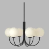 Lustre en acier noir et verre flottant 60cm Ballon - Herstal