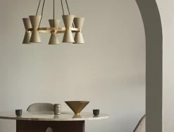 Lustre en aluminium crème Collector 5 - Audo