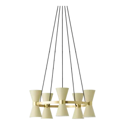 Lustre en aluminium crème Collector 5 - Audo