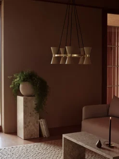 Lustre en aluminium crème Collector 5 - Audo
