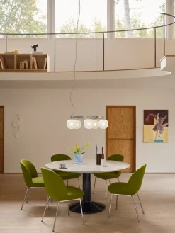 Lustre en aluminium noir et verre soufflé Rime - Muuto