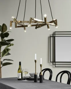 Lustre en laiton doré 105 x 75 cm - Nordal