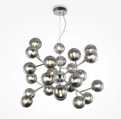 Lustre en métal chrome 24 ampoules 65 x 40 cm Dallas - Maytoni