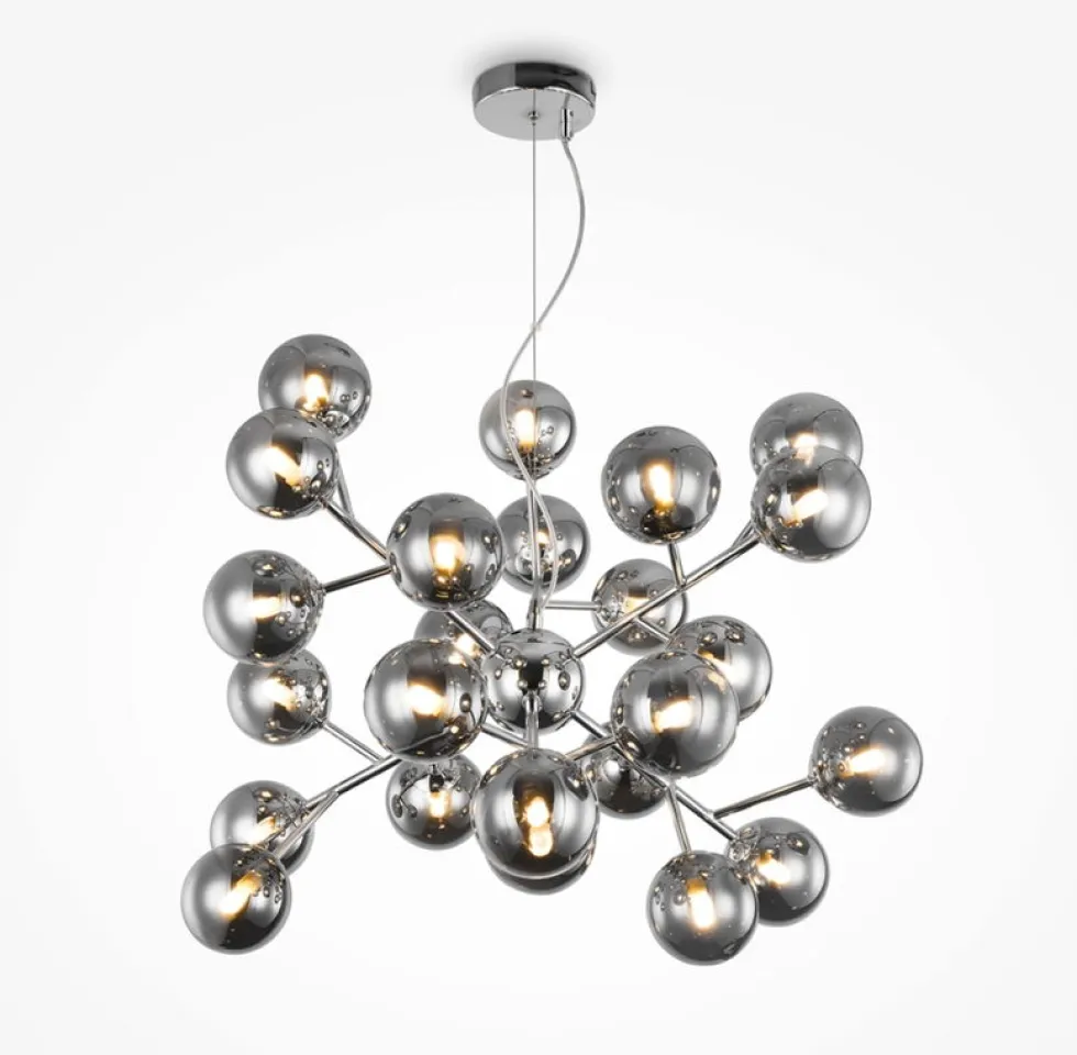 Lustre en métal chrome 24 ampoules 65 x 40 cm Dallas - Maytoni