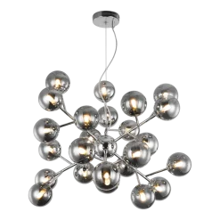 Lustre en métal chrome 24 ampoules 65 x 40 cm Dallas - Maytoni