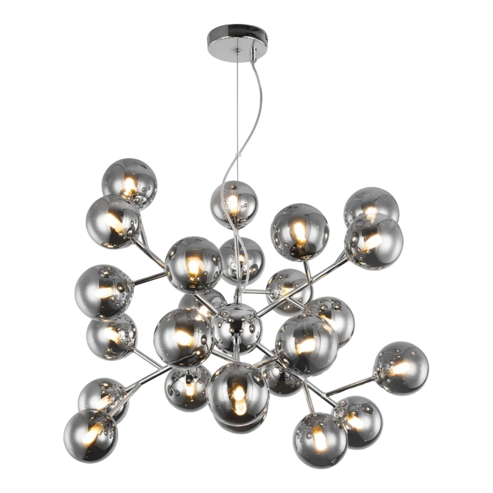 Lustre en métal chrome 24 ampoules 65 x 40 cm Dallas - Maytoni