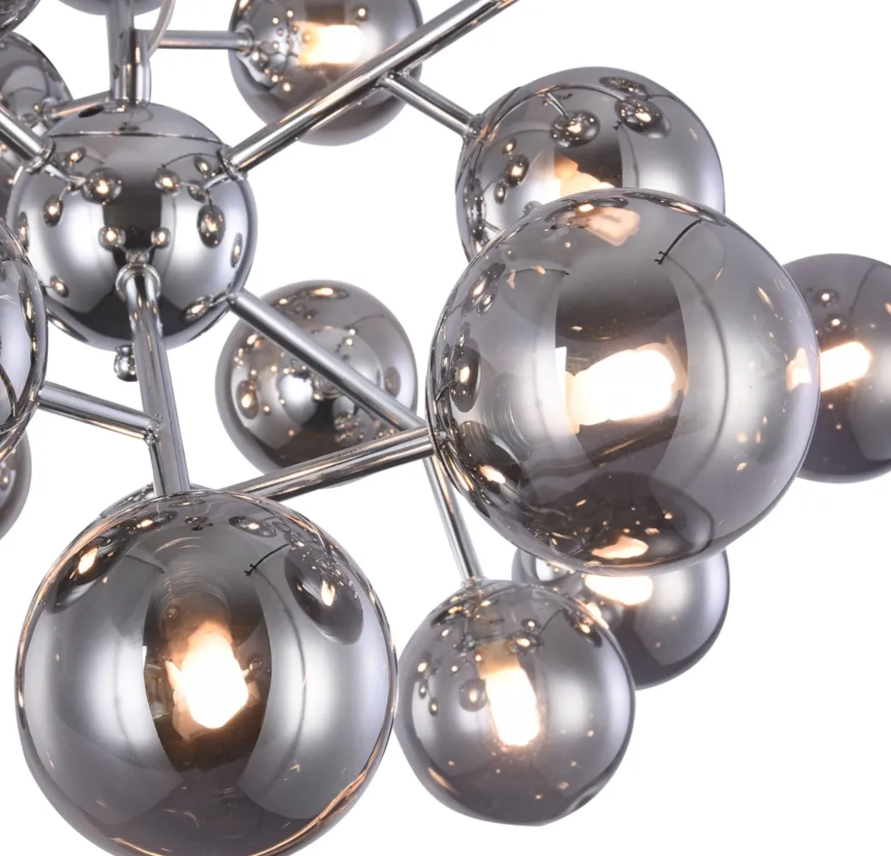 Lustre en métal chrome 24 ampoules 65 x 40 cm Dallas - Maytoni