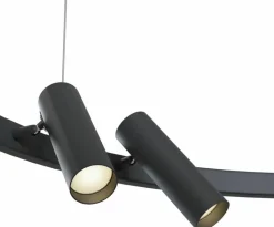 Lustre en métal noir Satellite - Maytoni