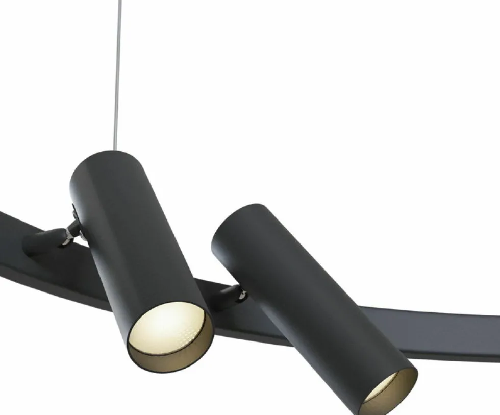 Lustre en métal noir Satellite - Maytoni