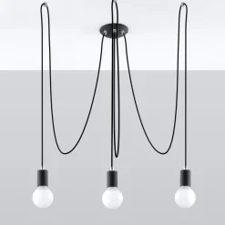 Lustre noir Edison 3 - Sollux