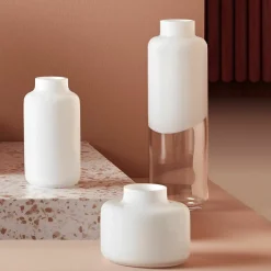 Magnolia Mini Vase Grand Blanc Opale - Nude Glass